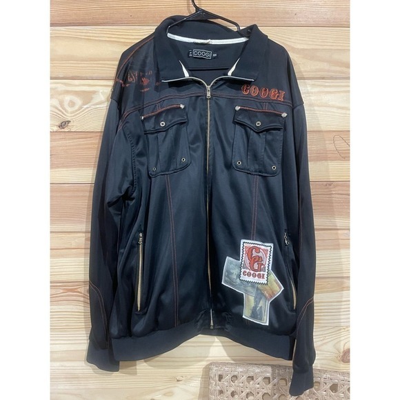 COOGI Other - Men's Coogi Embroidered Patchwork Track Jacket, XXXL